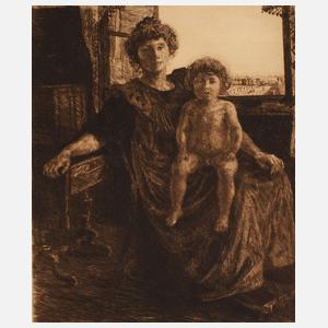 Albert Welti, "Mutter mit Kind"