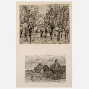 Prof. Paul Baum, Zwei Radierungen