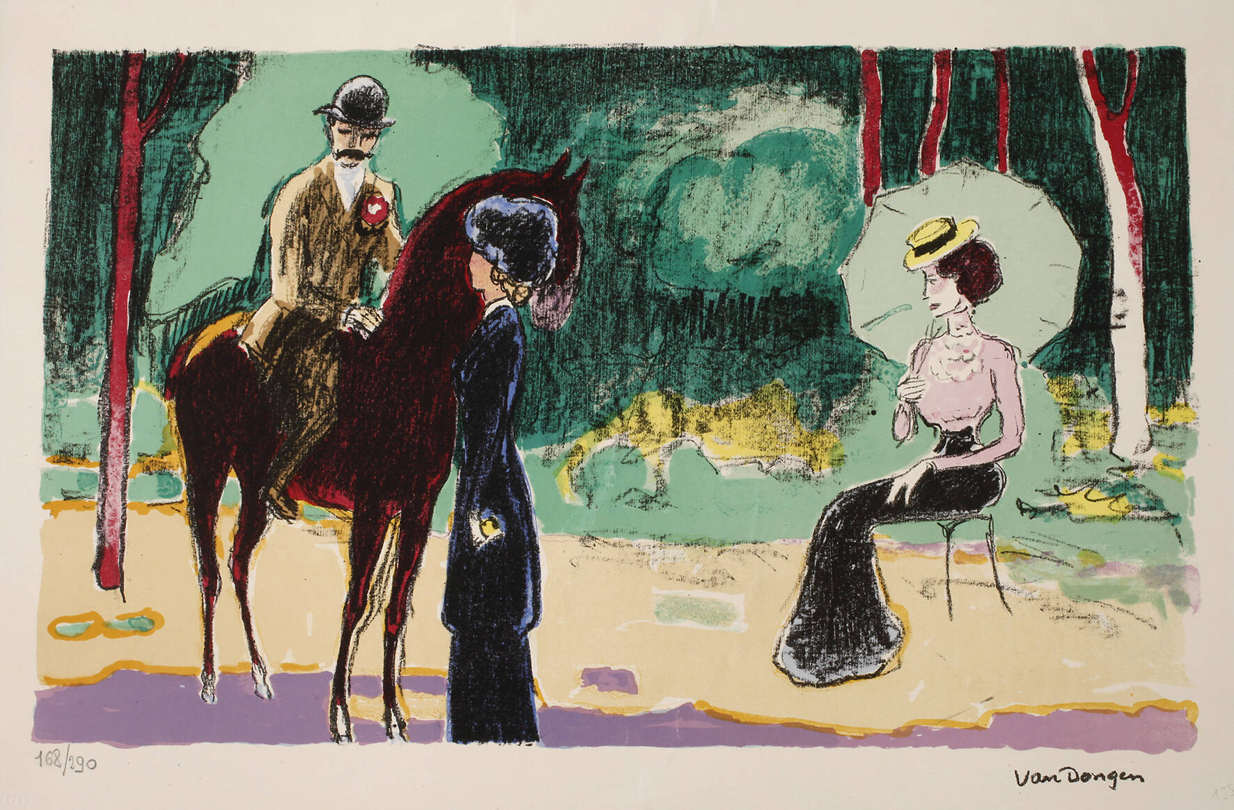 Kees van Dongen, "Das Treffen im Wald"