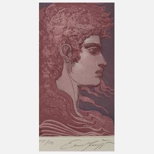 Prof. Ernst Fuchs, Adonis im Profil