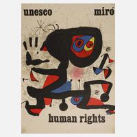 Joan Miro, Plakat "Unesco human rights"111