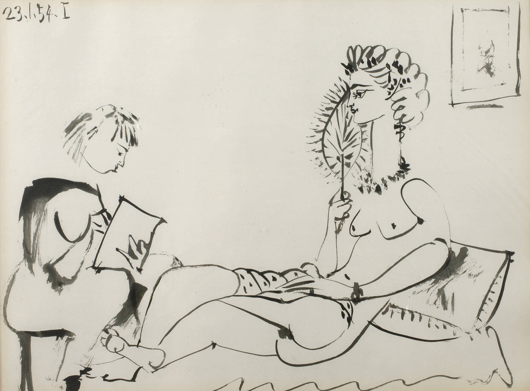 nach Pablo Picasso, Beim Vorlesen