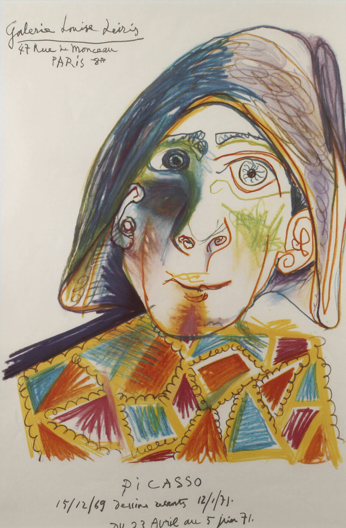Pablo Picasso, Plakat der Galerie Louise Leizig