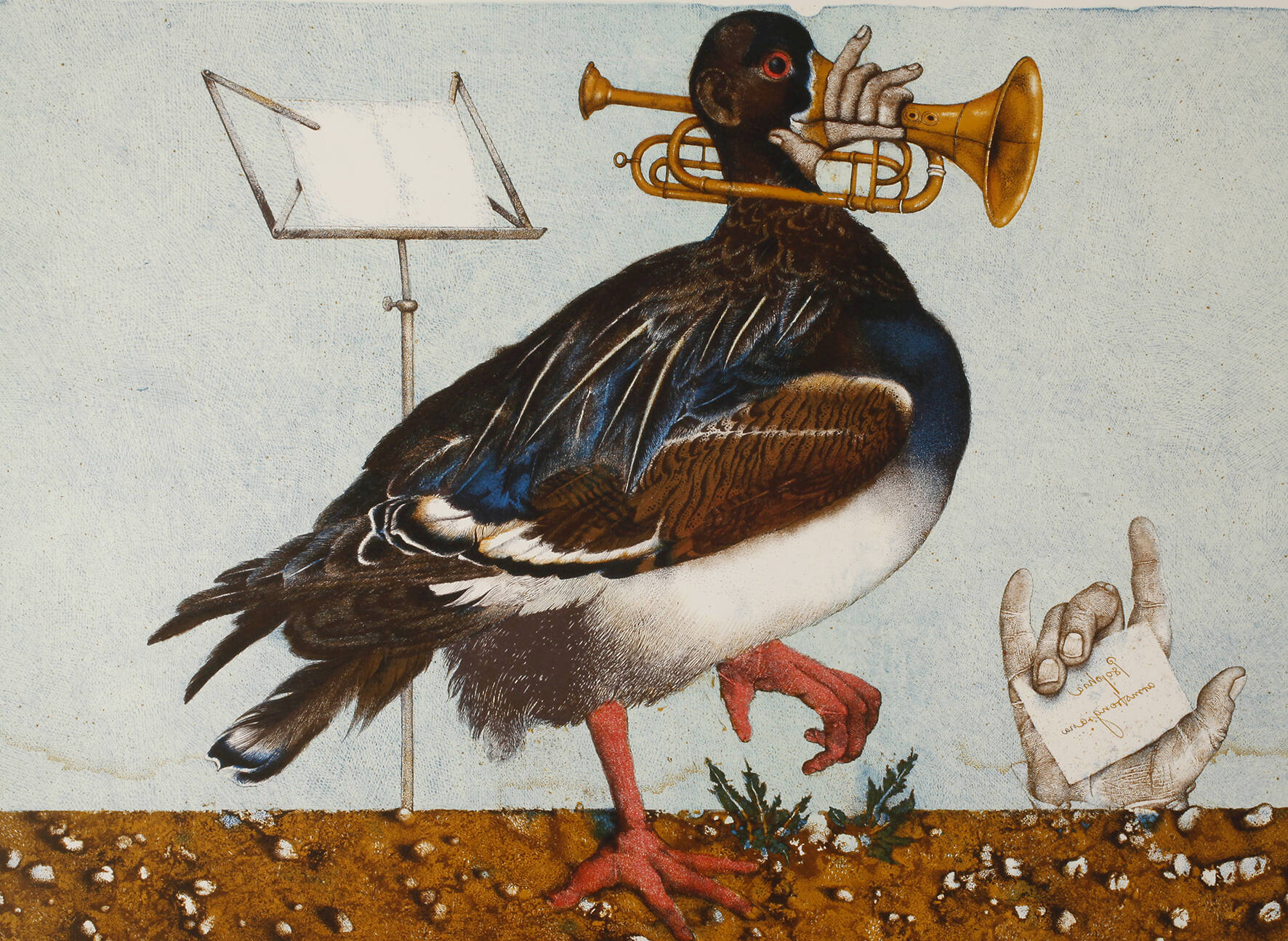 Michael Prechtl, "Großer schwarzer Trompetervogel"