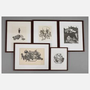 Richard Rother, Konvolut Holzschnitte