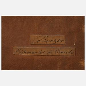 Carl von Binzer, attr., "Viehmarkt bei Orvieto"