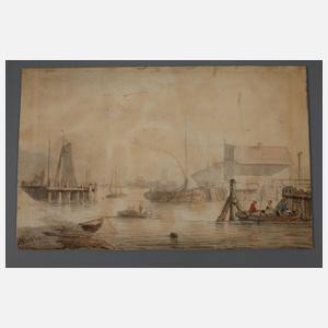 Joseph Bles, attr., Hafenansicht