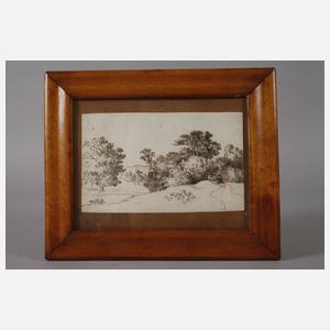 Franz Kobell, attr., Landschaft mit Bäumen