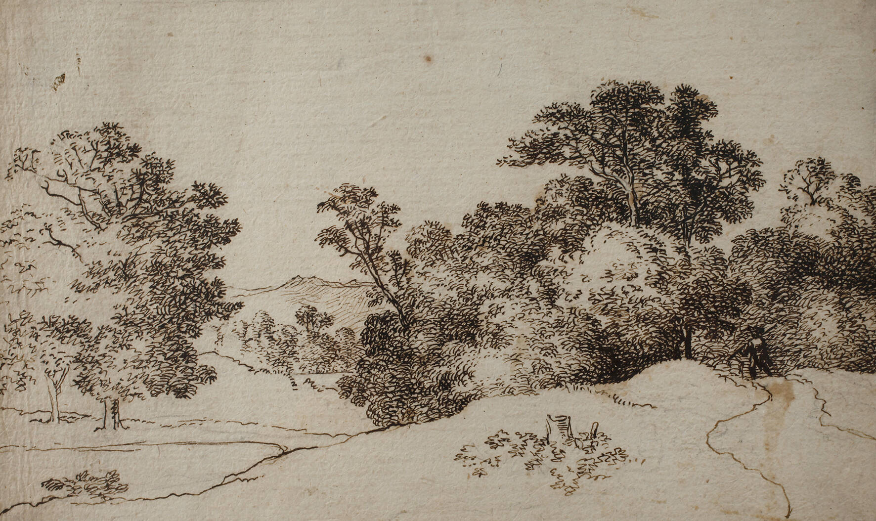 Franz Kobell, attr., Landschaft mit Bäumen