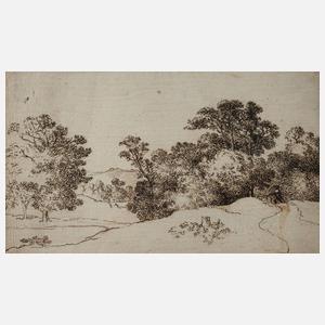 Franz Kobell, attr., Landschaft mit Bäumen