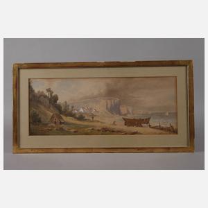 C. Müller, Küstenlandschaft mit Kreidefelsen