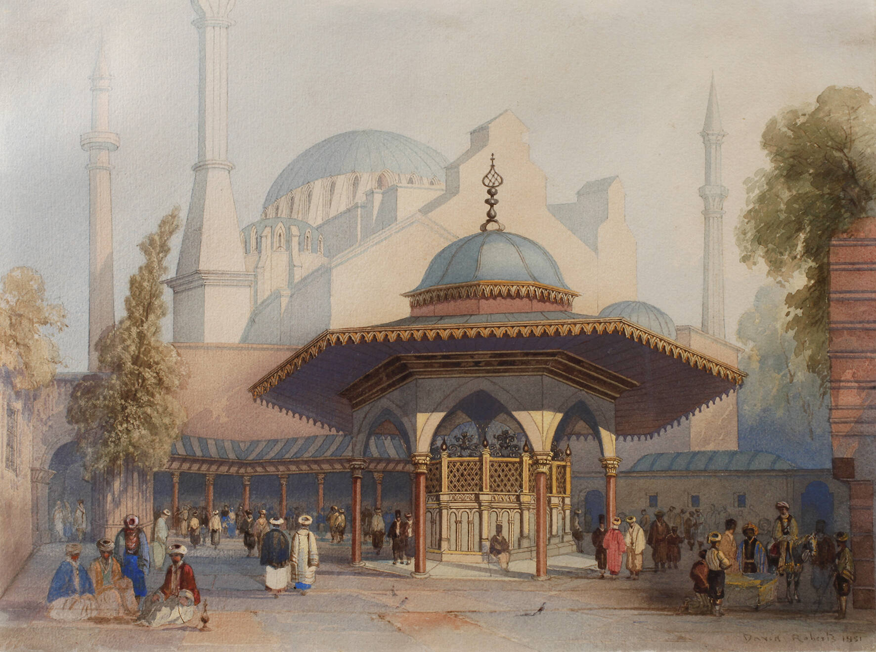 David Roberts attr., Schadirwan vor Hagia Sophia