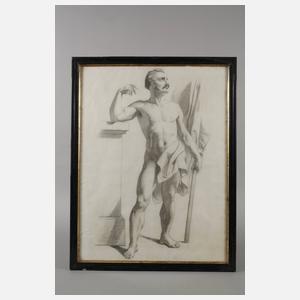 Stehender männlicher Akt