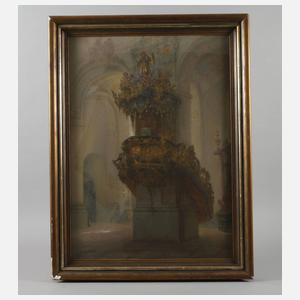 Prof. Franz Huth, Inneres der Abteikirche von Amorbach