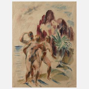 Prof. Josef Plenk, Badende am Meer