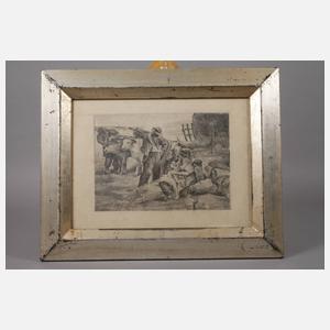 Bei der Arbeitspause