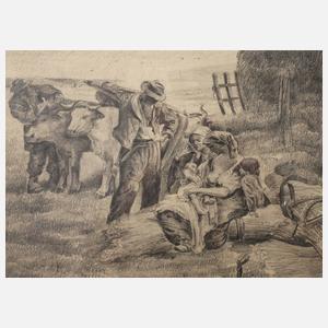 Bei der Arbeitspause