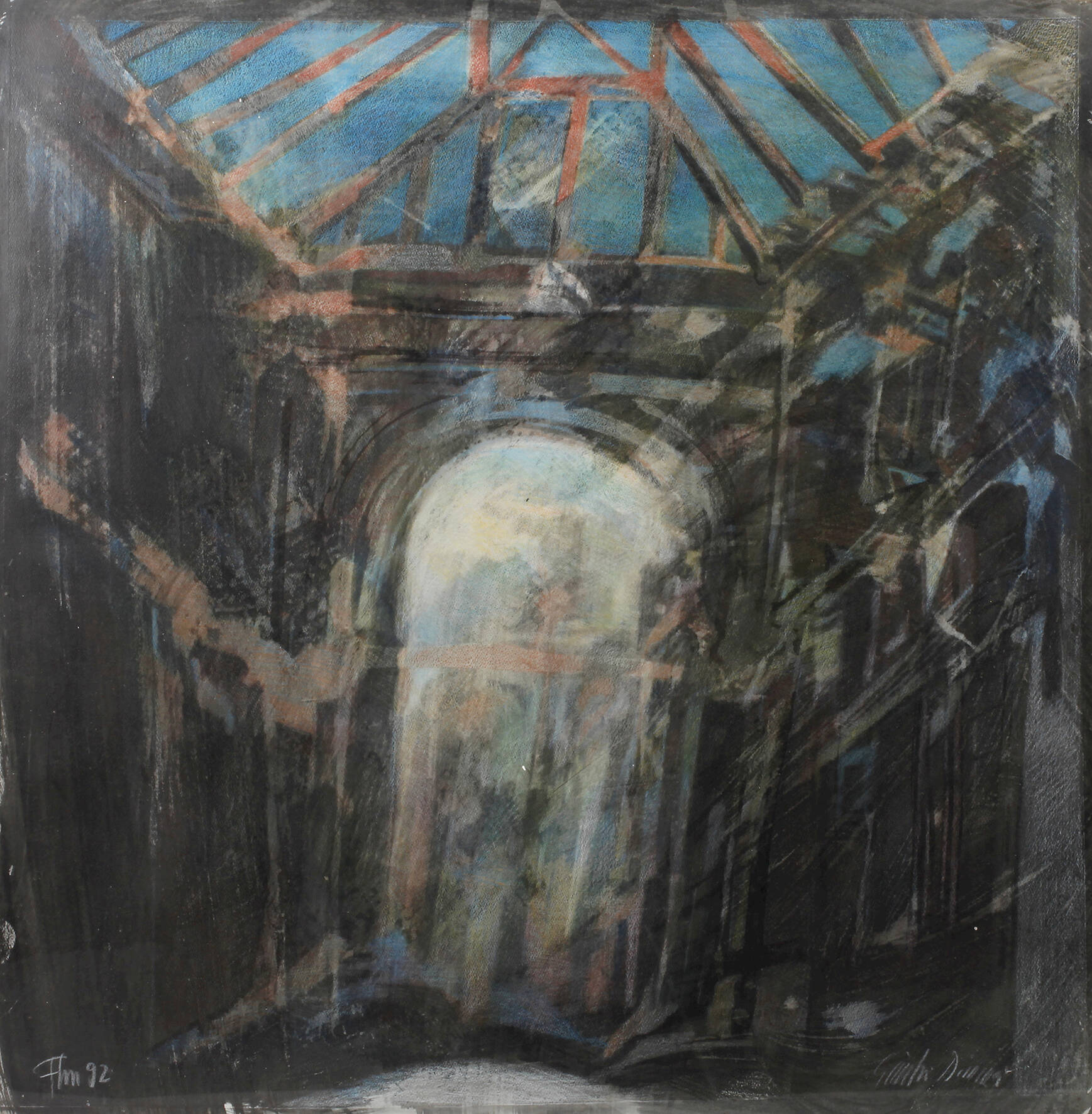 Das Innere einer Kirchenruine