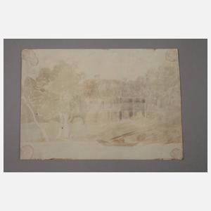 Aufgang zur Burg Schreckenstein bei Aussig