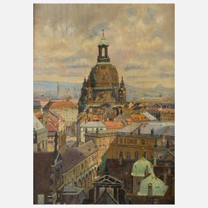 Fritz Beckert, attr., Blick auf die Frauenkirche