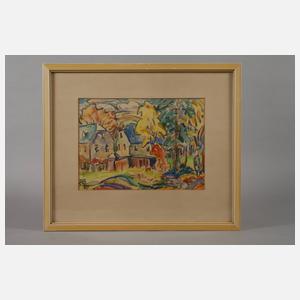 Fredo Bley, Gehöft unter Bäumen