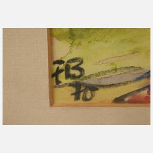 Fredo Bley, Gehöft unter Bäumen