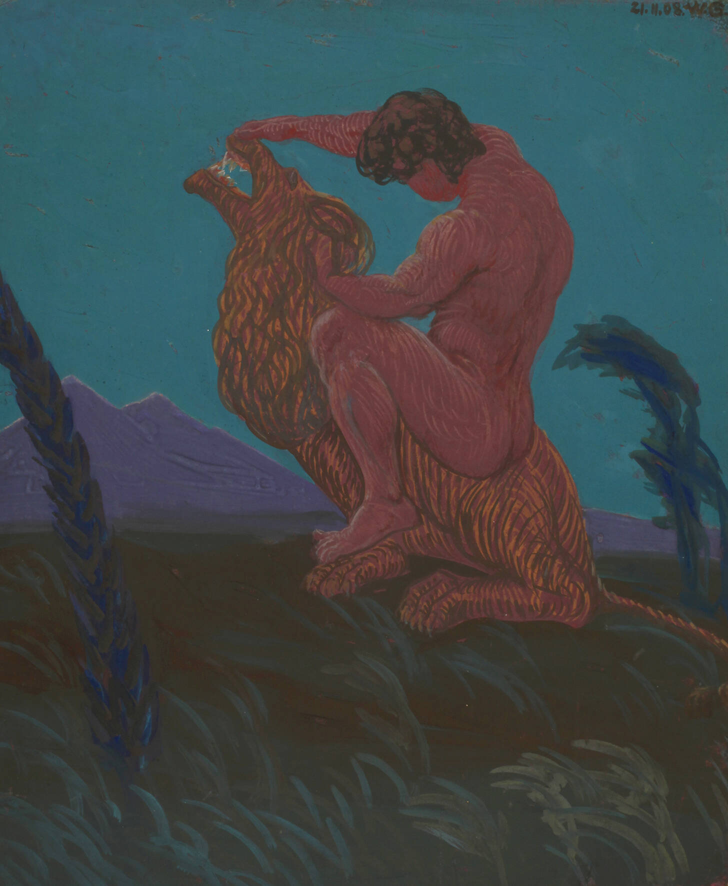 Walther Gasch,Thor im Kampf mit dem Fenriswolf