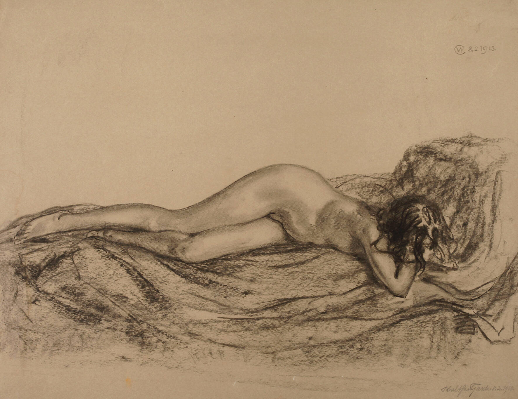 Walther Gasch, Liegender Damenakt