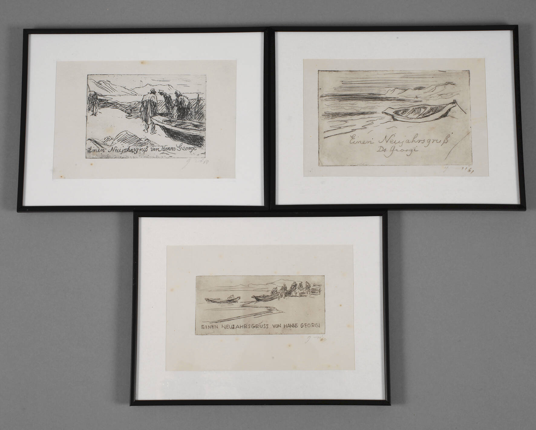 Hanns Georgi, Drei Neujahrsgraphiken