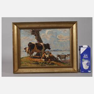 Georg Hänel, "Kühe am Chiemsee"