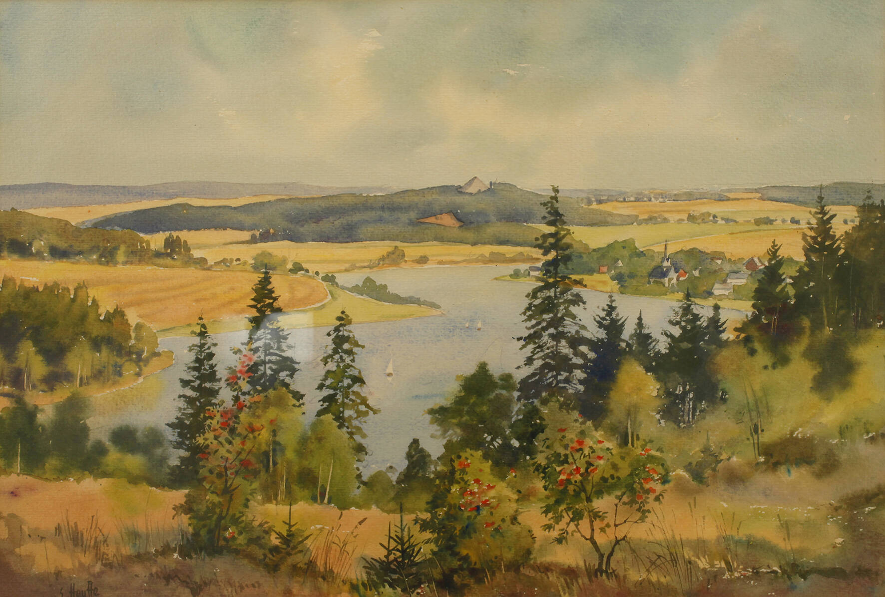 Siegfried Hauffe, "Talsperre Pöhl mit Altensalz"