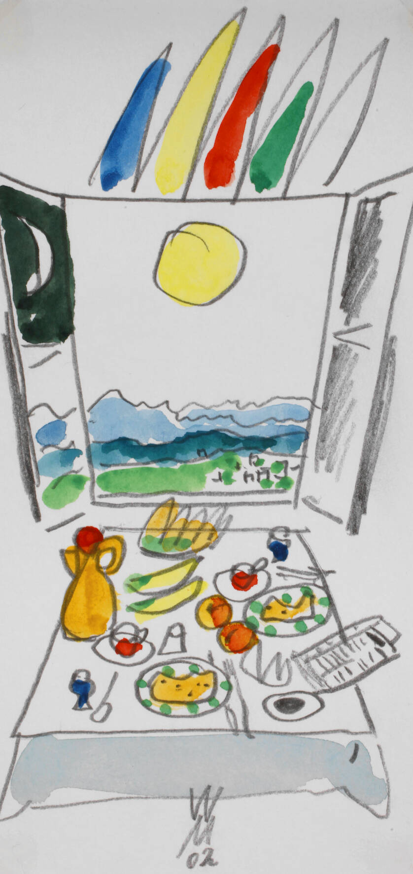 Prof. Wolfgang Mattheuer, "Frühstück am Fenster"