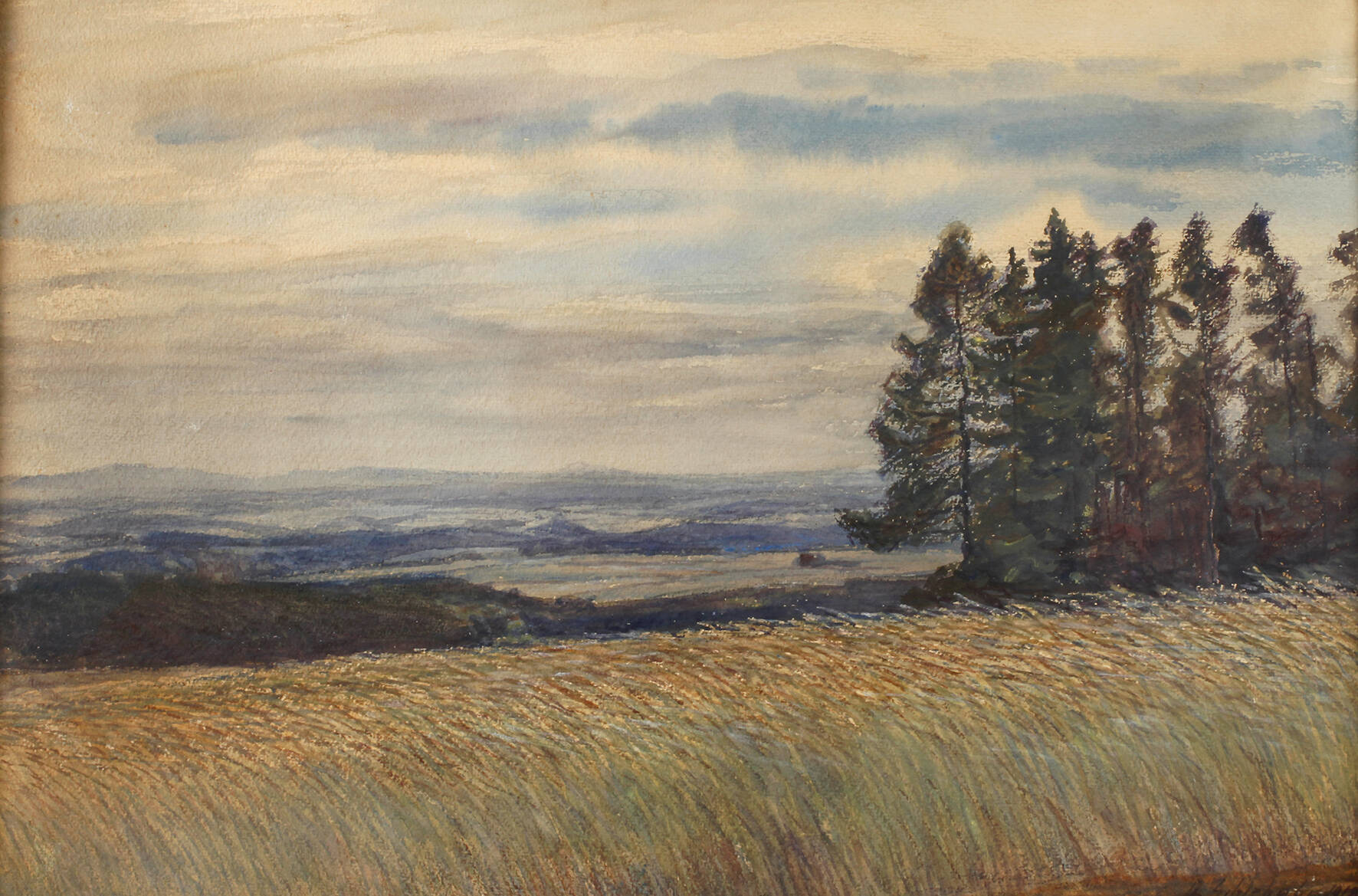 Albin Schlehahn, "Fernblick bei Jocketa"