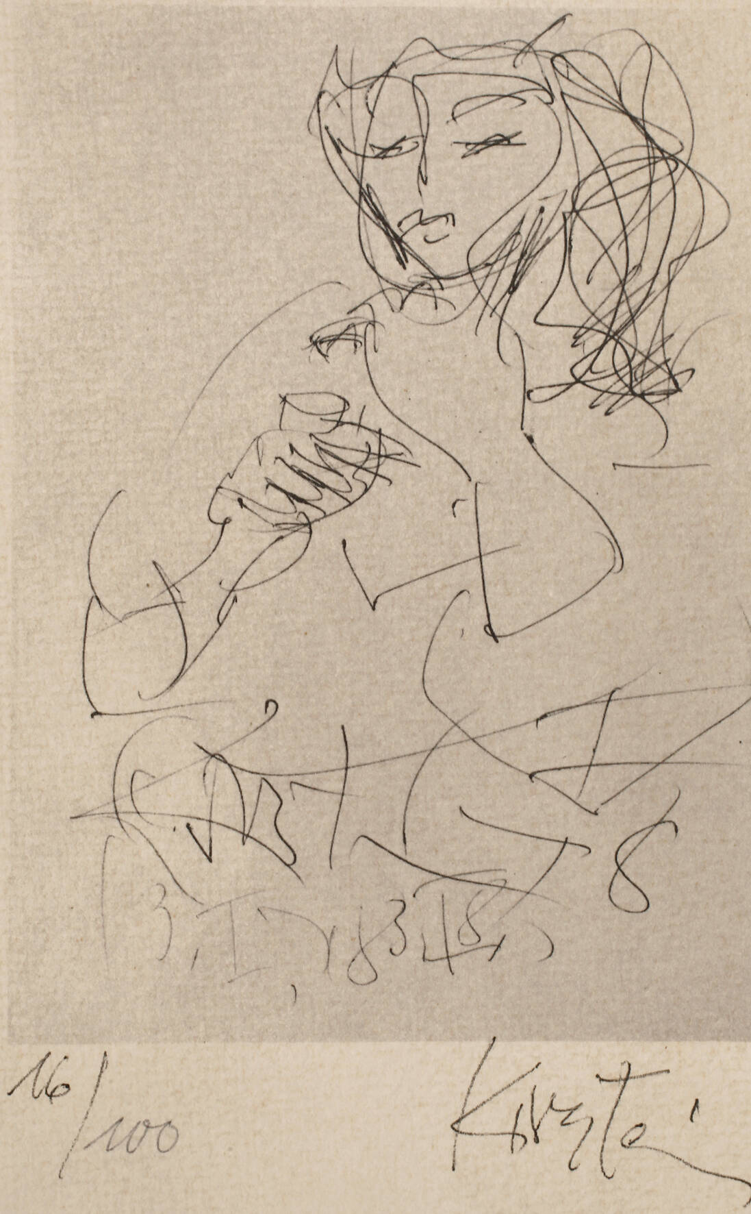 Helmut Schmidt-Kirstein, Trinkende Frau