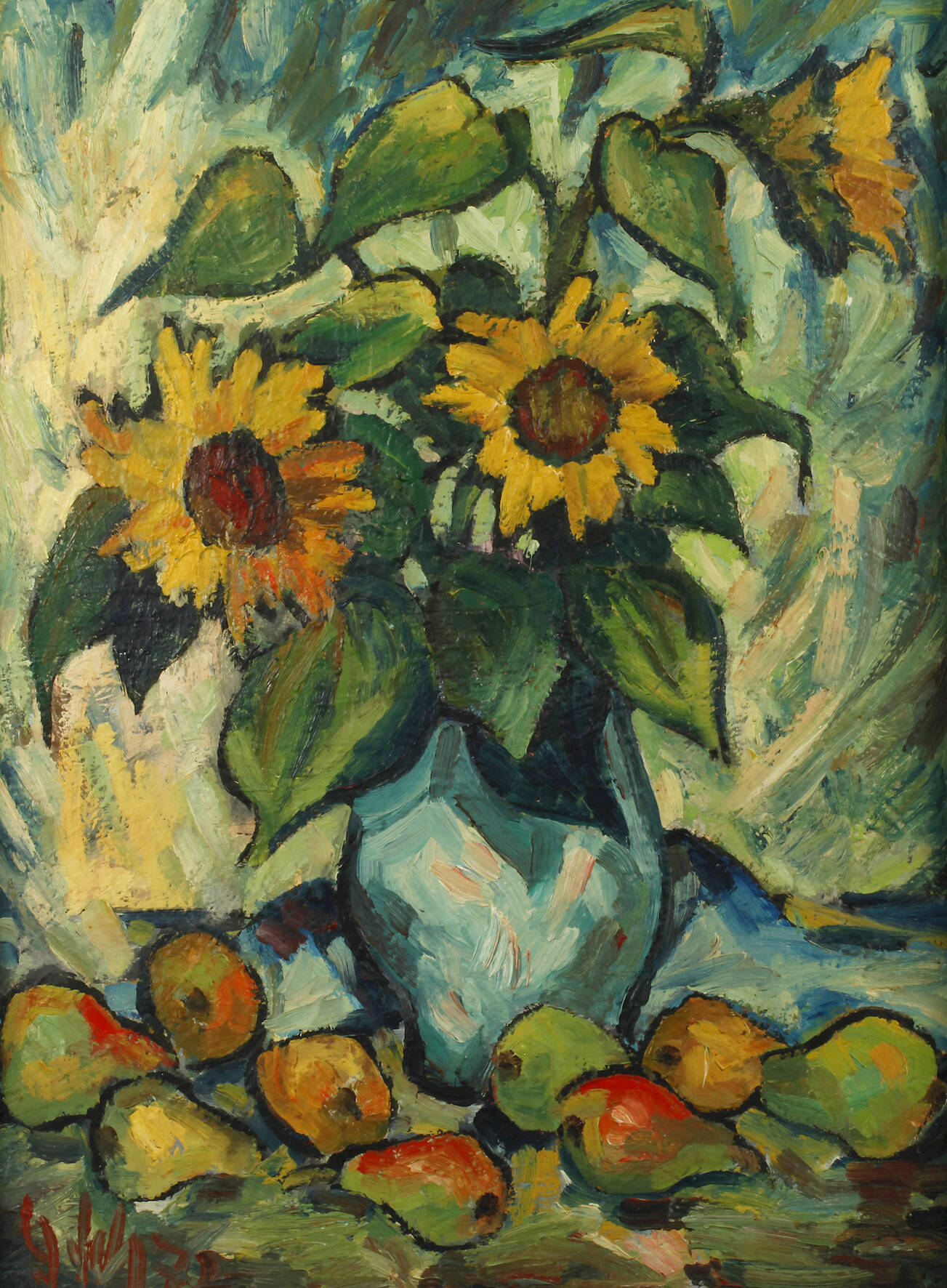 Gerhard Schöpplein, Sonnenblumen und Birnen