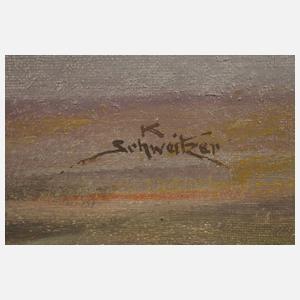 Karl Schweitzer, Sommerblumenstillleben