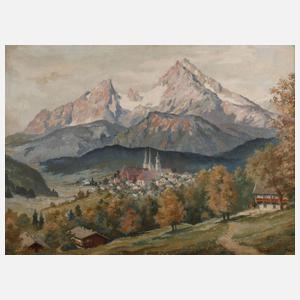 Curt Söllner, Berchtesgaden mit dem Watzmann