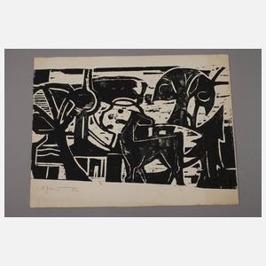 Heinz Tetzner, "Pferd am Abend"