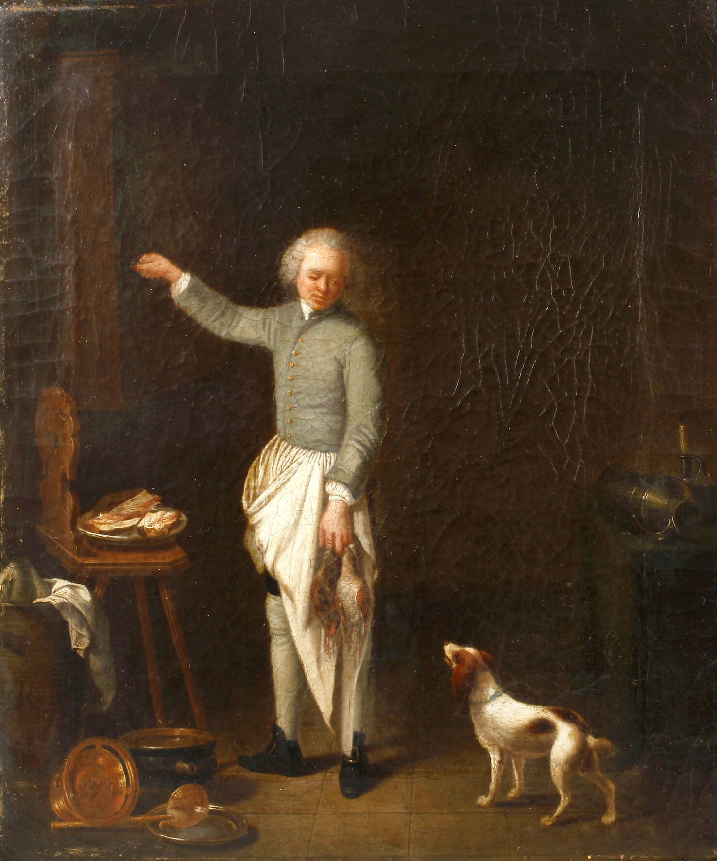 Küchenmeister im Speisegewölbe