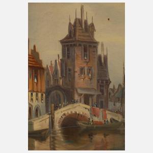 Karl Kaufmann, attr., "Holländischer Hafen"