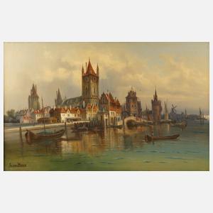 Karl Kaufmann, attr., "Holländischer Hafen"
