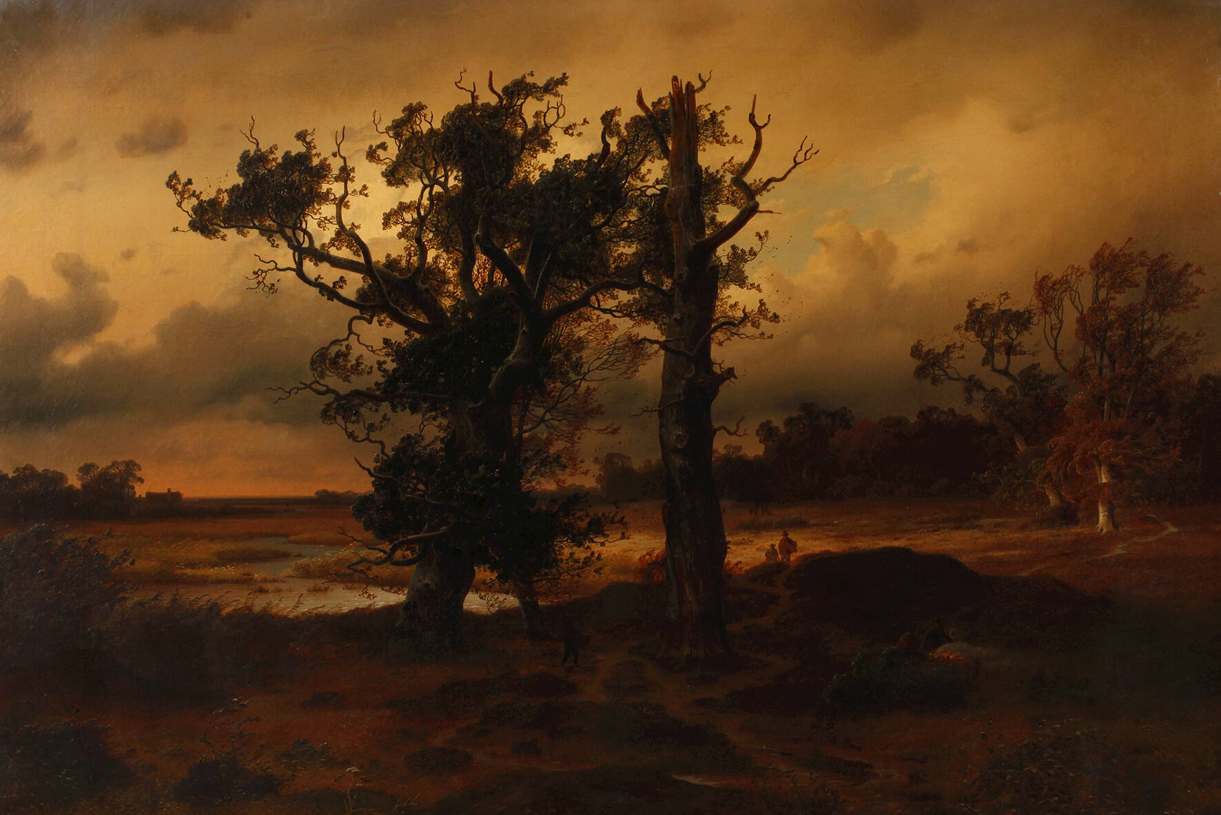 August Lange, Abendlandschaft