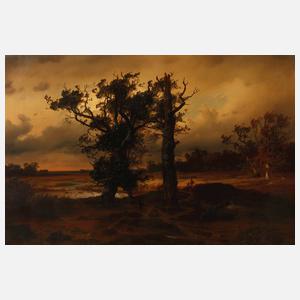 August Lange, Abendlandschaft