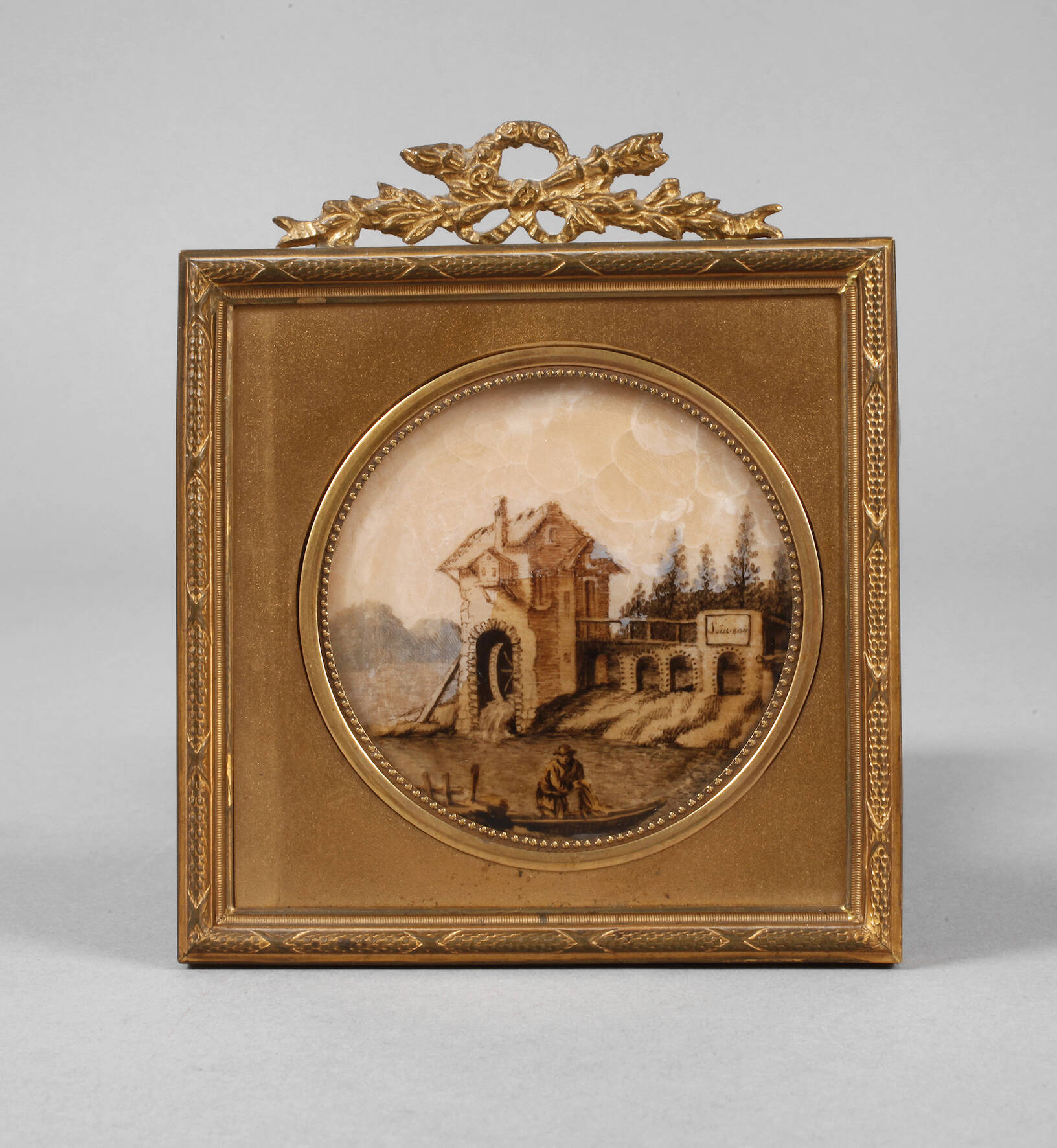 Franz Lieder, attr., Flusslandschaft mit Mühle