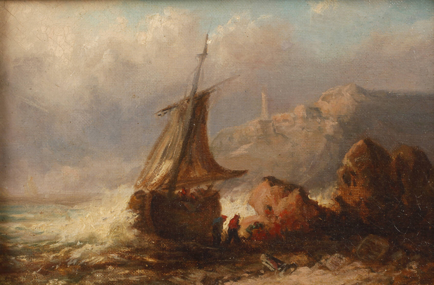 Prof. Jules Noel, attr., Gestrandetes Schiff