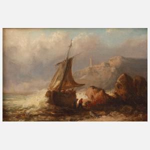 Prof. Jules Noel, attr., Gestrandetes Schiff