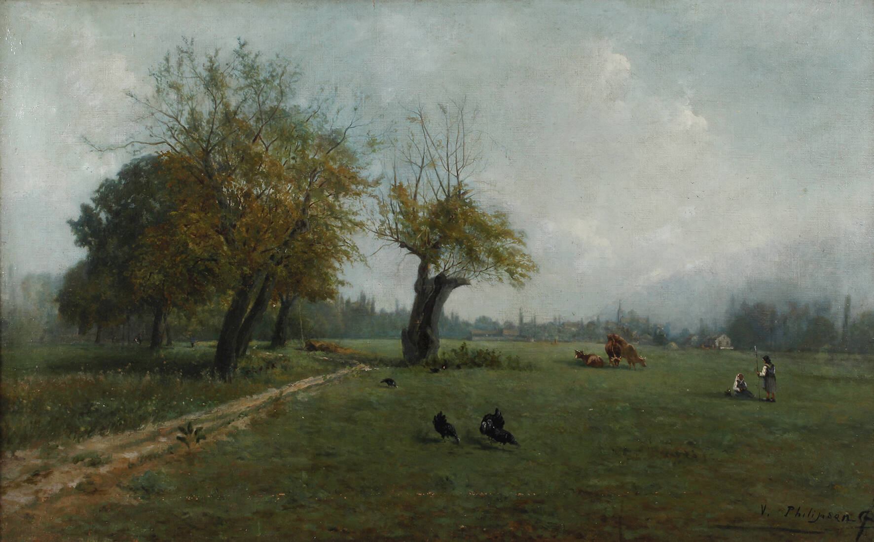 Victor Philipsen, Vor dem Dorf