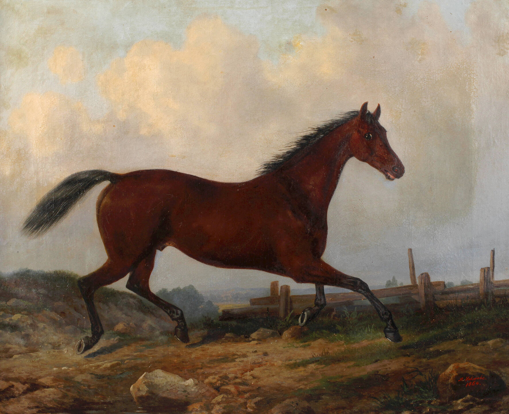 Prof. Alexander Schwabe, Trabendes Pferd