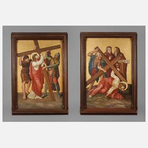 Zwei Kreuzwegszenen Historismus
