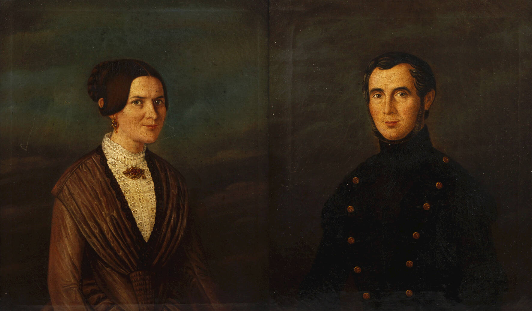 Paar Biedermeierportraits